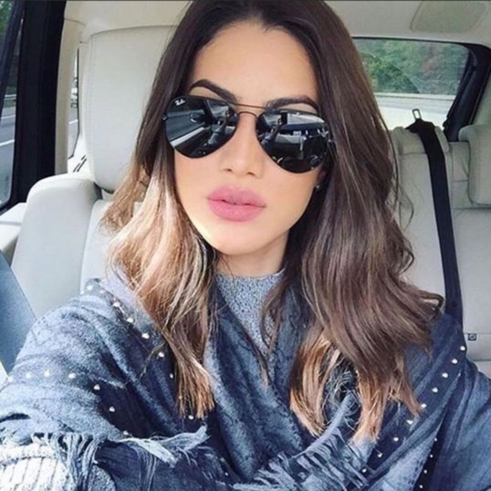 LIKE NEW RayBan Aviator Classic RB3025 Black Ray ban Sunglasses - Picture 9 of 12